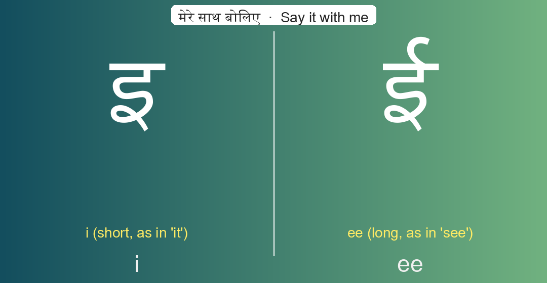 इ and ई