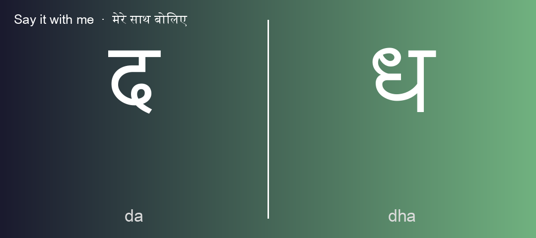 द and ध