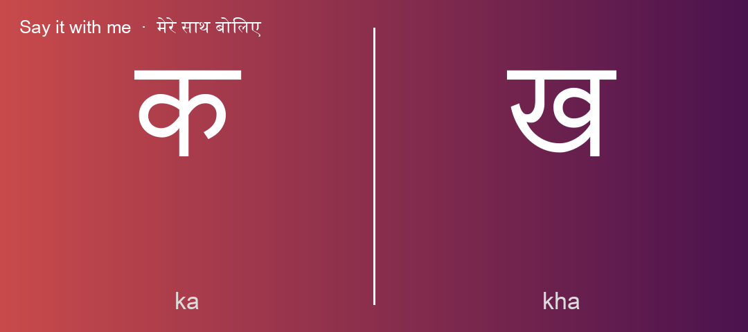 क and ख