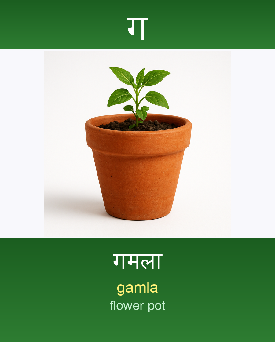 ग — गमला