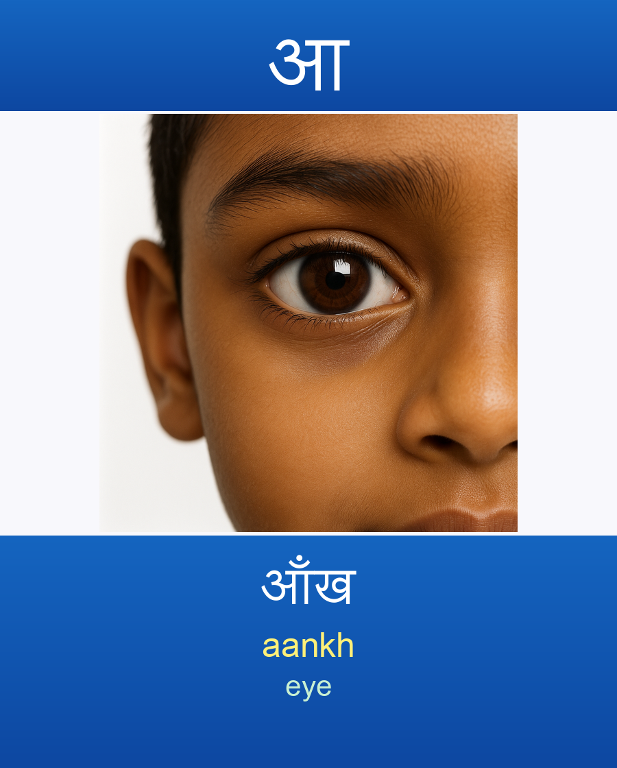 आँख — aankh (eye)
