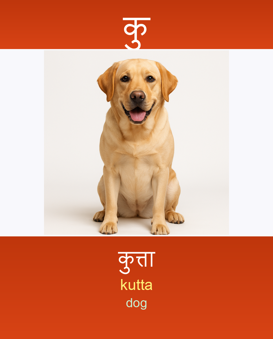 कु — कुत्ता