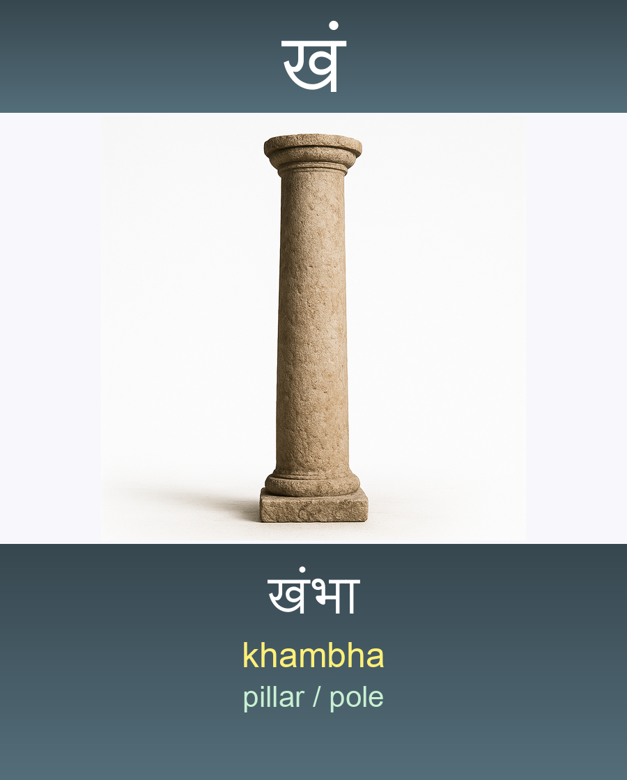 खं — खंभा