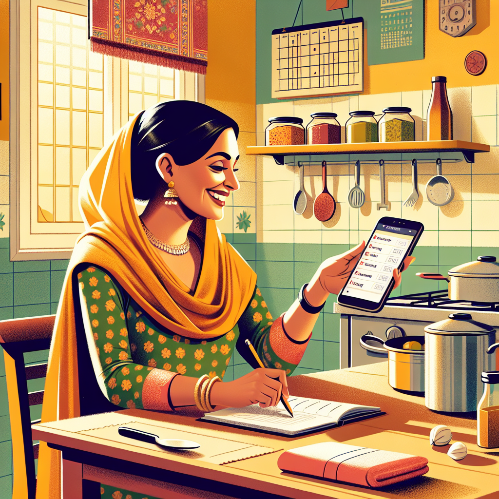 Priya planning her grocery list