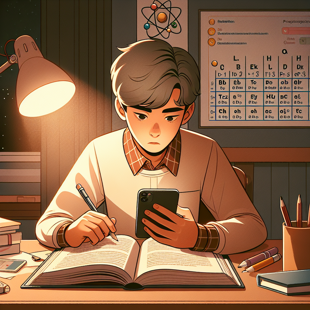 Rahul preparing for his exam