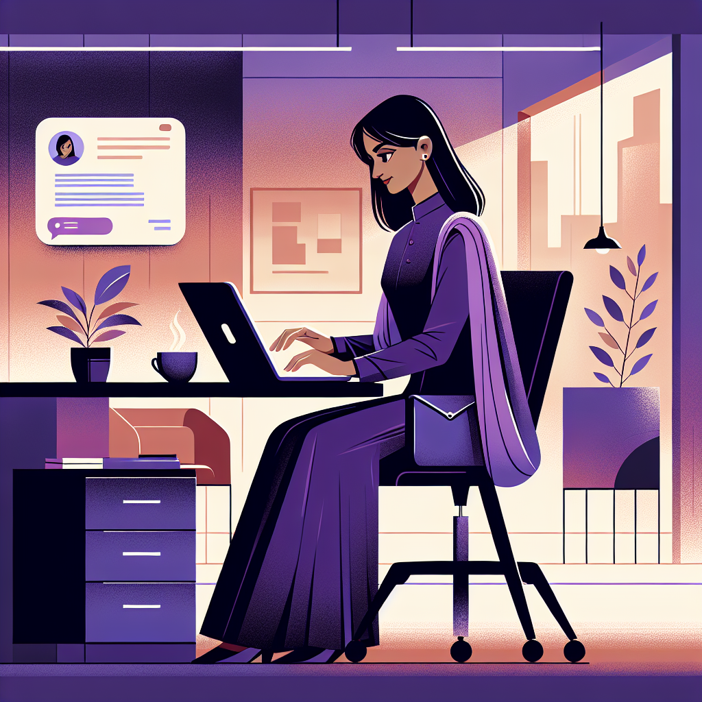 Deepa using AI to draft a professional email quickly