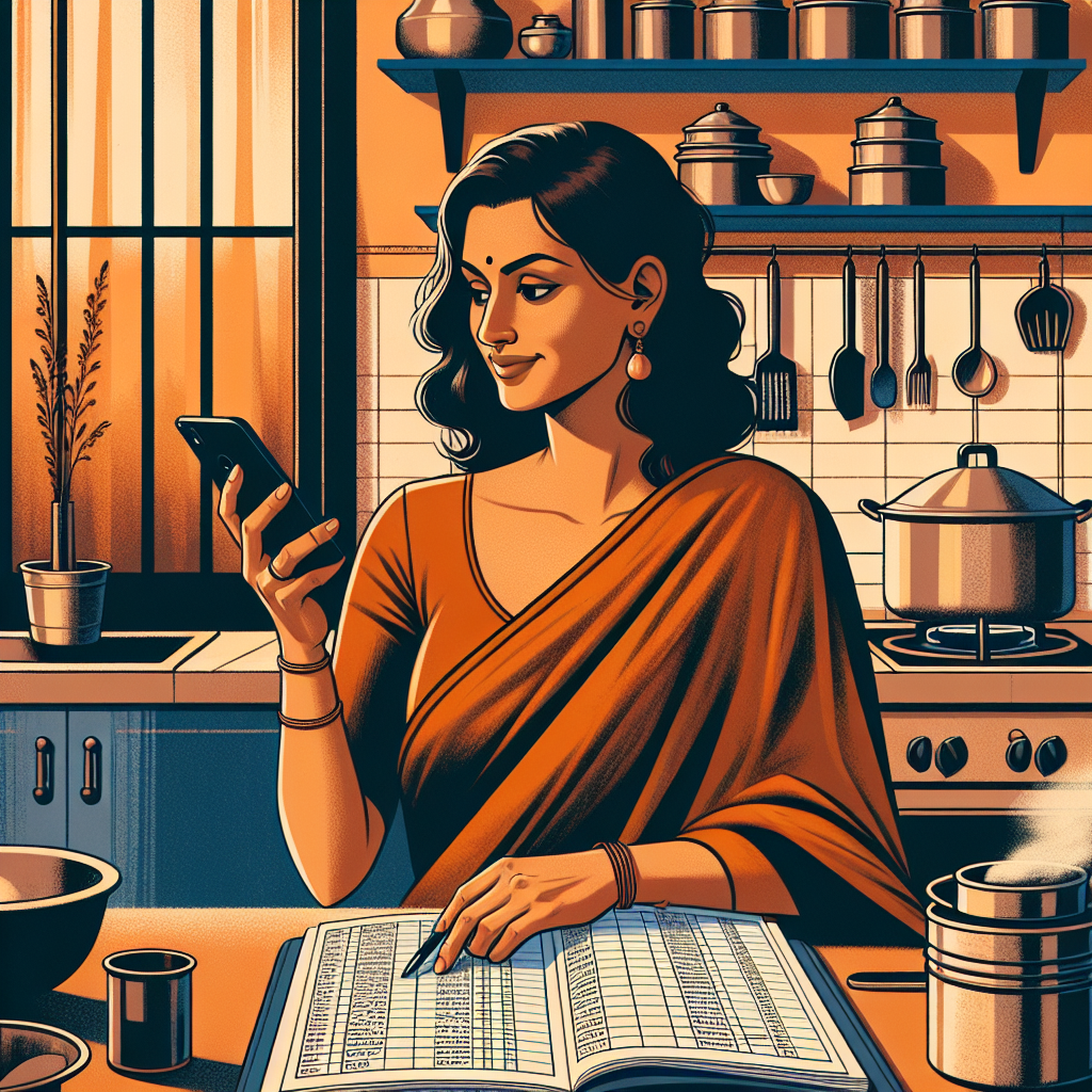 Lakshmi planning her household budget with AI assistance