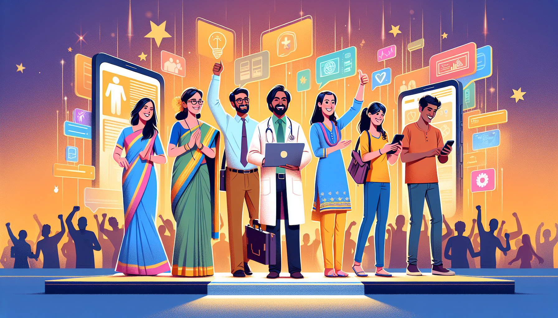 All Level 7 characters celebrating completing the full Mitra AI Life ladder