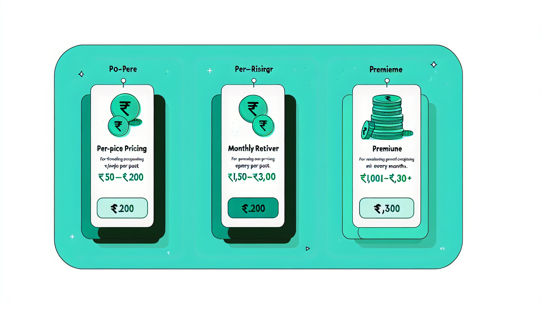 Pricing tiers illustration for AI freelance services
