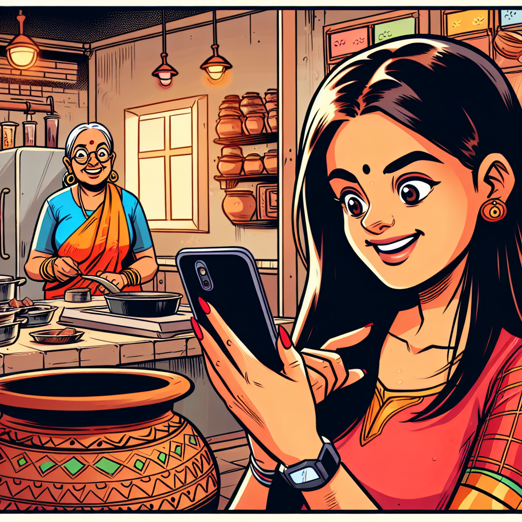 Priya in her kitchen