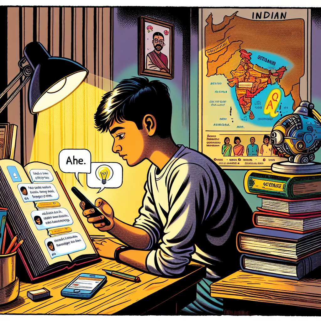 Rahul studying at night